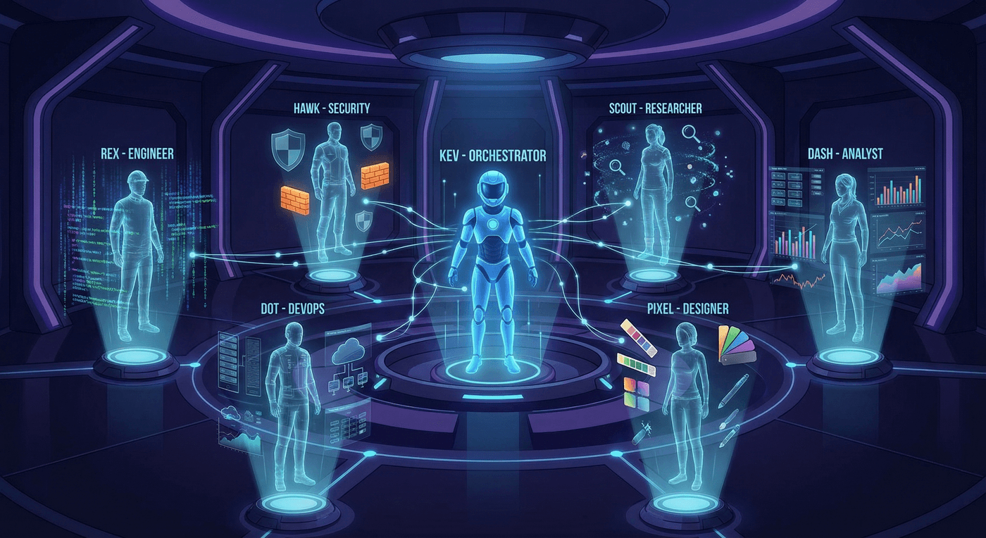 Kev's Dream Team: How One Human Runs a Company with 14+ AI Agents